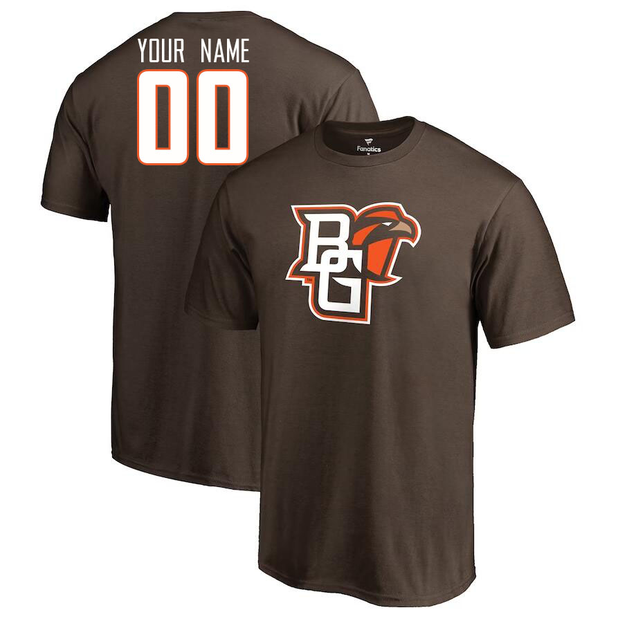 Custom Bowling Green Falcons Name And Number Tshirts-Brown